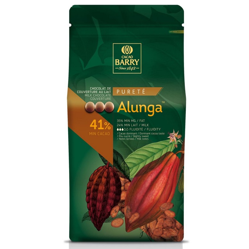 Chocolat Alunga 41% cacao 1kg   - Cacao Barry - Chocolat au lait - CHOCO ALUNGA - 1KG - La Guilde Culinaire