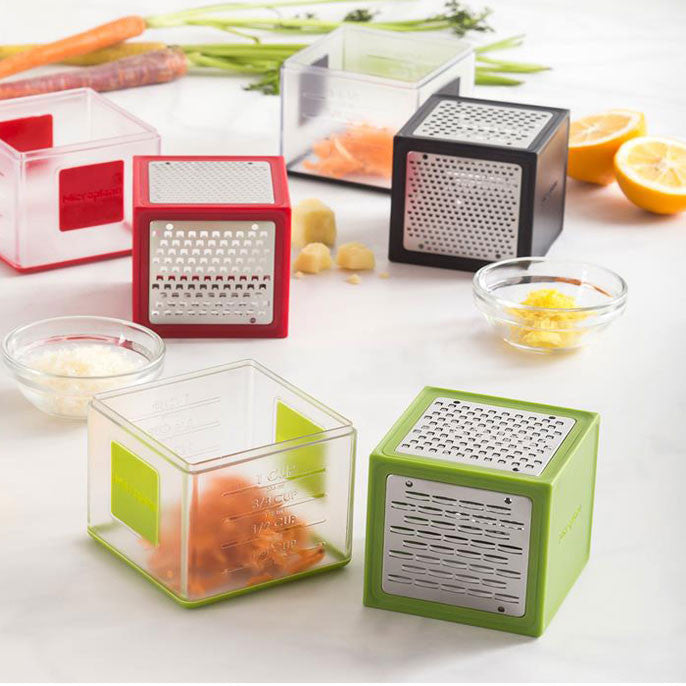 Cube Râpe 3 côtés, récupère, mesure et protège    - Microplane - Râpe et zesteur -  - La Guilde Culinaire