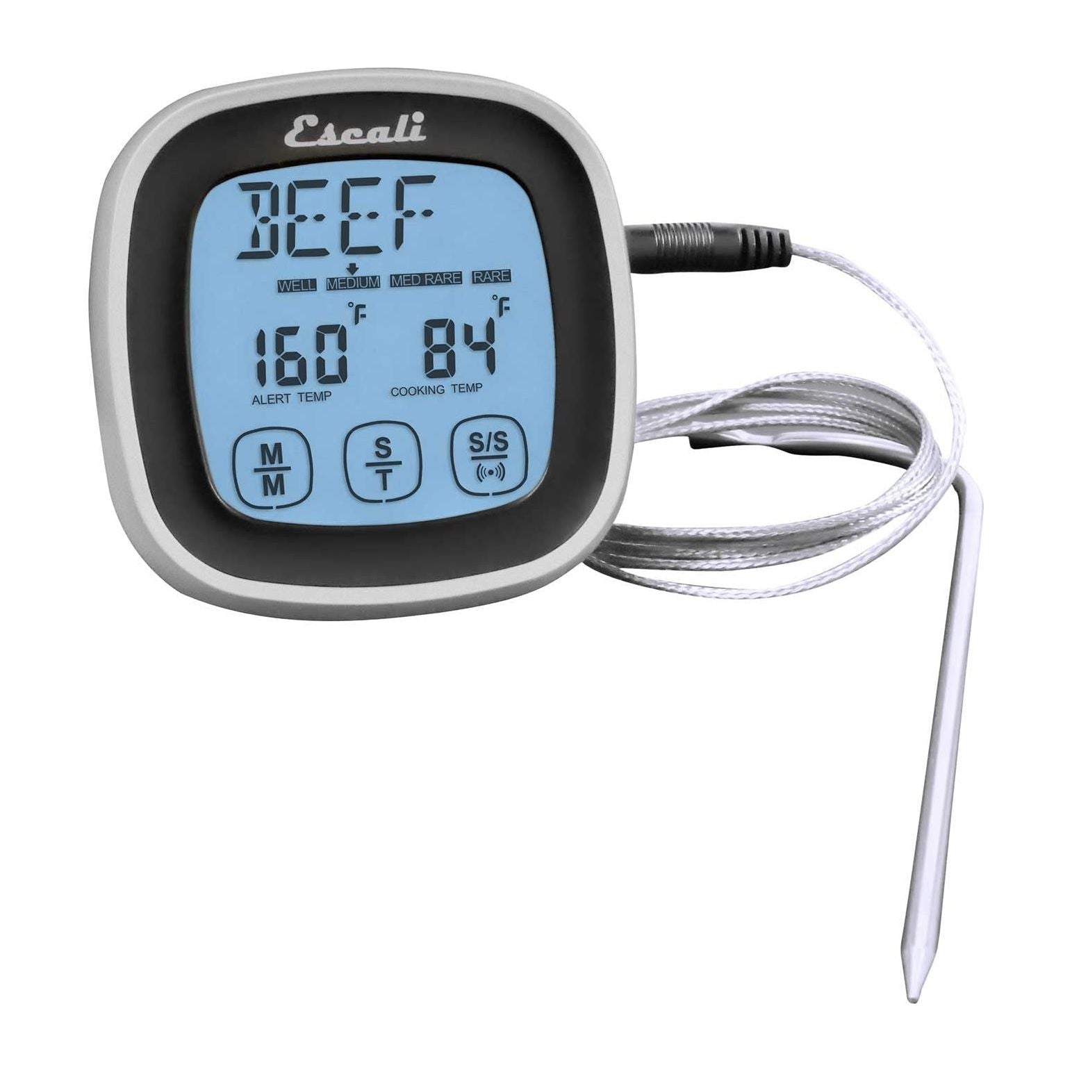 Thermomètre et minuterie à écran tactile Noir   - Escali - Thermomètre de cuisine - DHR2-B - La Guilde Culinaire
