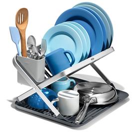 Égouttoir à vaisselle pliable en aluminium    - OXO - Egouttoir à vaisselle -  - La Guilde Culinaire
