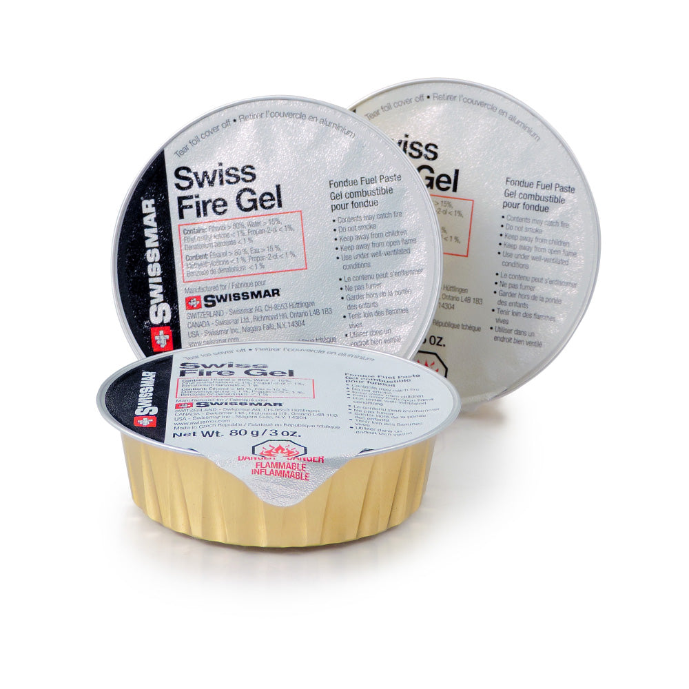 Gel combustible pour fondue - 3 x 80gr    - Swissmar - Service à fondue -  - La Guilde Culinaire