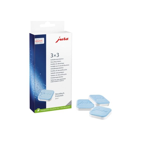 JURA Tablettes de détartrage 2 phases 3 x 3 9 pastilles   - JURA - Entretien de machine à café - JU61848 - La Guilde Culinaire