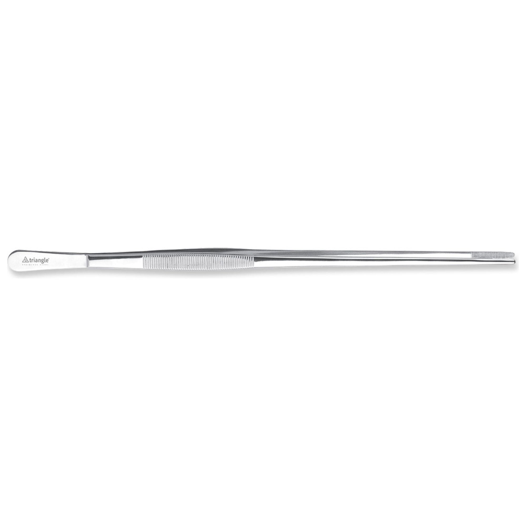 Pince droite de précision avec embout cannelé, 14"    - Triangle - Pince de précision -  - La Guilde Culinaire