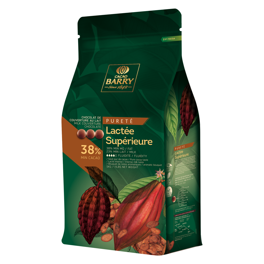 Chocolat Lactée supérieure 38,2 % cacao 5kg - Cacao Barry - Chocolat au lait - CHM-O38LSUP-CA-U77 - A - La Guilde Culinaire
