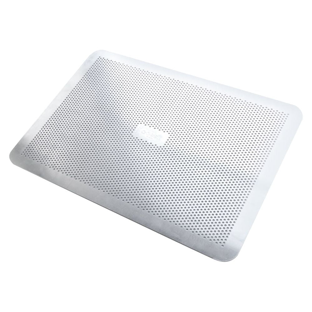 Plaque de cuisson perforée sans rebord aluminium 40 x 30 cm    - Gobel - Plaque de cuisson -  - La Guilde Culinaire
