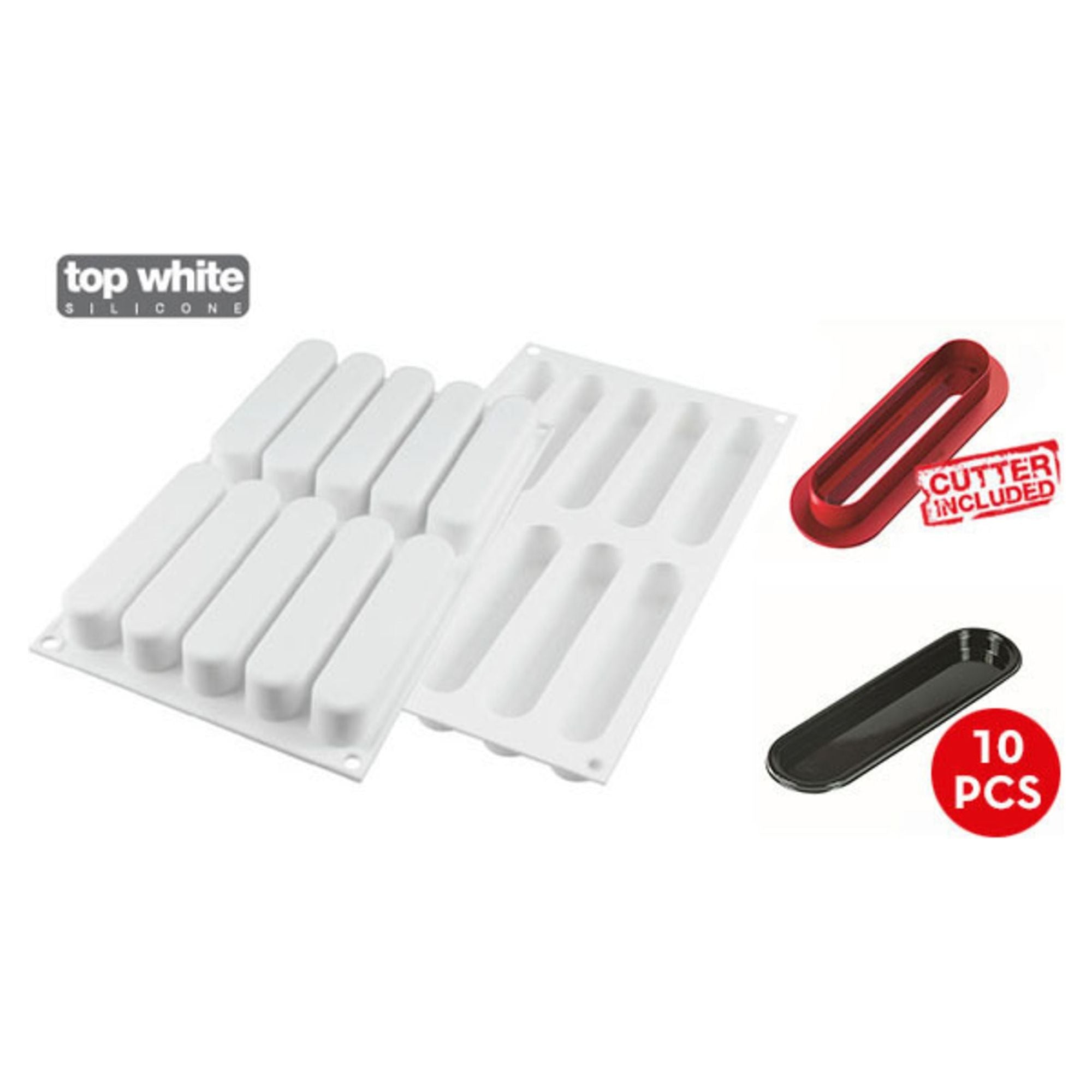 Moule Silicone Fashion Eclair - Professionel    - SilikoMart - Moule à gâteaux -  - La Guilde Culinaire