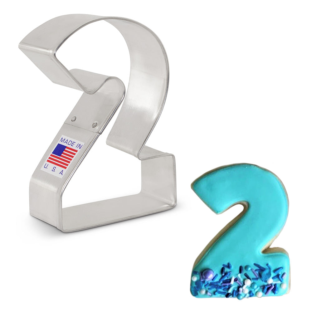 Emporte-pièce Chiffre 2 - 3 1/8" x 2 1/8"    - Ann Clark Cookie Cutters - Emporte-pièce -  - La Guilde Culinaire