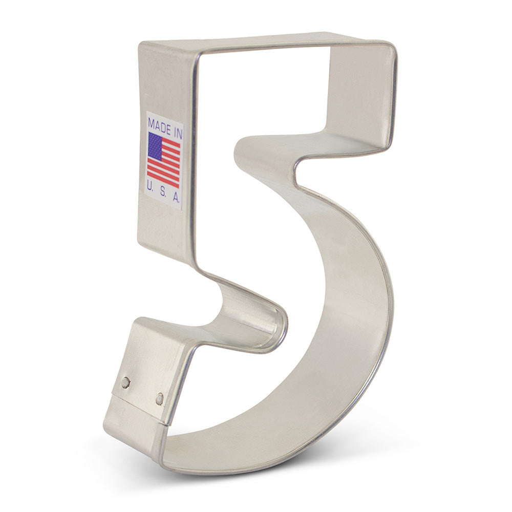 Emporte-pièce Chiffre 5 - 3 1/4" x 2"    - Ann Clark Cookie Cutters - Emporte-pièce -  - La Guilde Culinaire