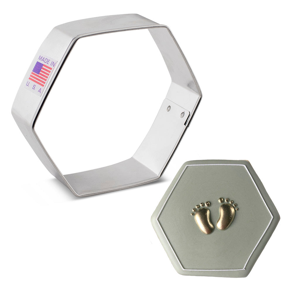 Emporte-pièce hexagonal, 3"    - Ann Clark Cookie Cutters - Emporte-pièce -  - La Guilde Culinaire