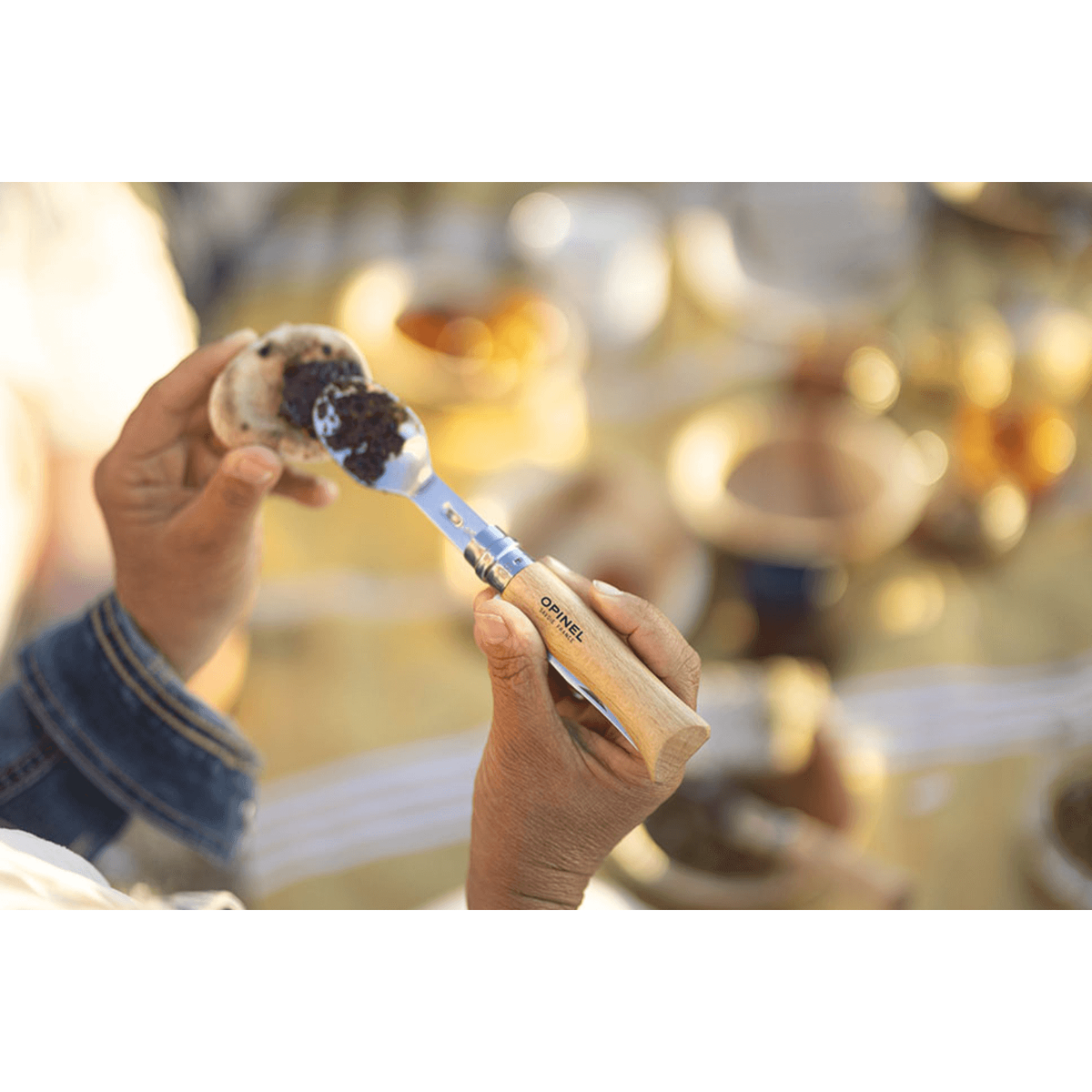 Opinel - Picnic+ Set fourchette et cuillère 2 en 1 pour Opinel N°08.    - Opinel - Ustensiles de poche -  - La Guilde Culinaire