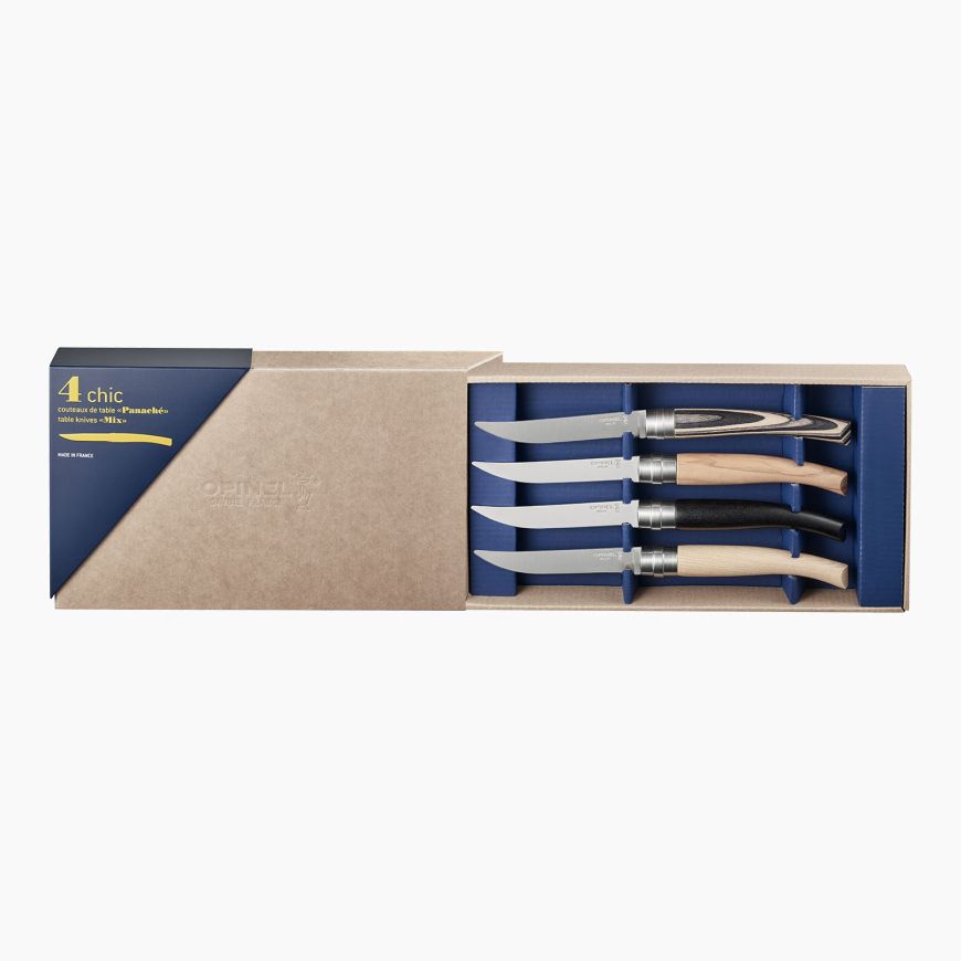 Opinel - Coffret Table Chic Panaché    - Opinel - Couteau de poche -  - La Guilde Culinaire