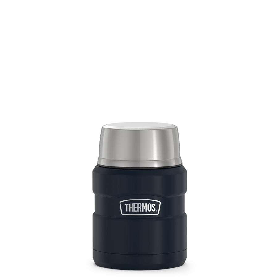 Contenant alimentaire Stainless King en acier inoxydable avec cuillère 16oz - Bleu Mat    - Thermos - Contenant pour aliment -  - La Guilde Culinaire