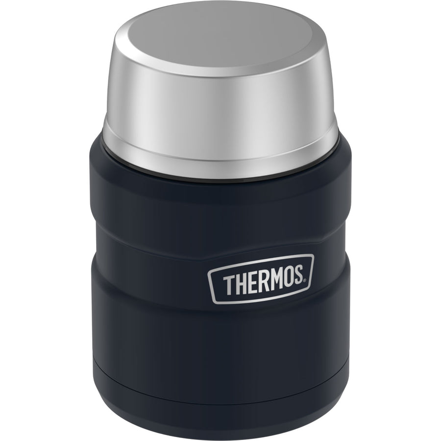 Contenant alimentaire Stainless King en acier inoxydable avec cuillère 16oz - Bleu Mat    - Thermos - Contenant pour aliment -  - La Guilde Culinaire