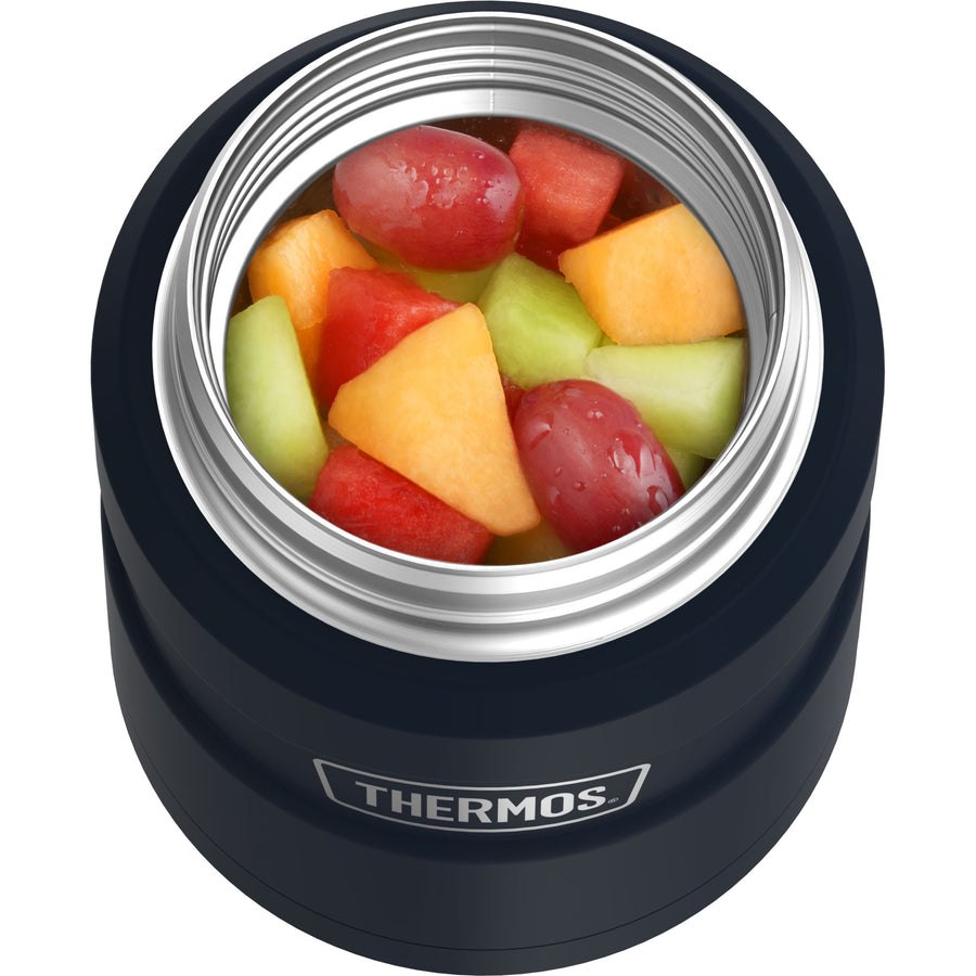 Contenant alimentaire Stainless King en acier inoxydable avec cuillère 16oz - Bleu Mat    - Thermos - Contenant pour aliment -  - La Guilde Culinaire