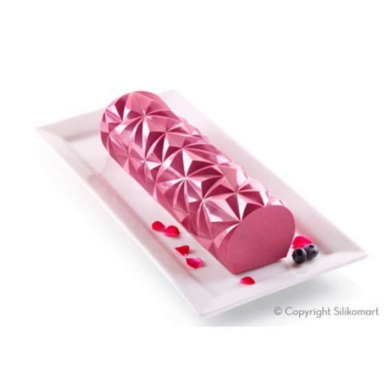 Moule Bûche 3D Diamond    - SilikoMart - Moule à bûche -  - La Guilde Culinaire