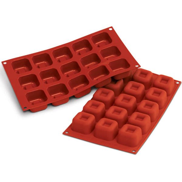 Moule en silicone Savarins Carrés moyen    - SilikoMart - Moule à gâteaux -  - La Guilde Culinaire