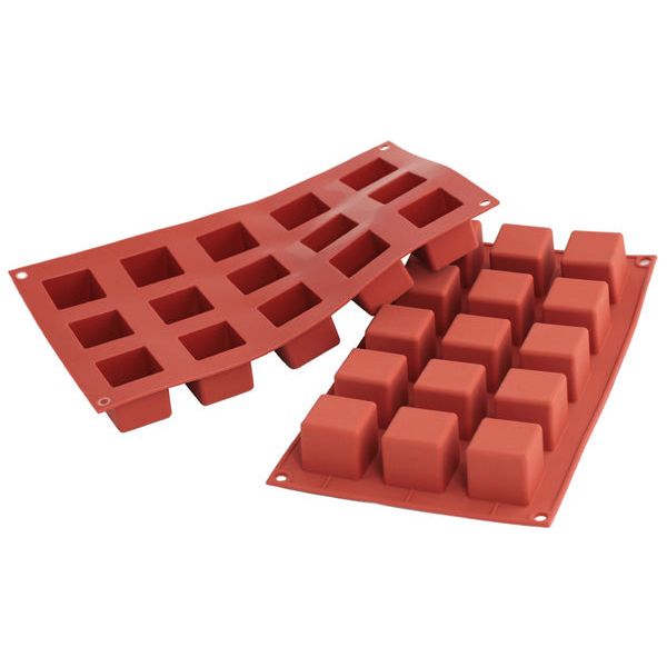 Moule en silicone 15 petit cubes    - SilikoMart - Moule à gâteaux -  - La Guilde Culinaire