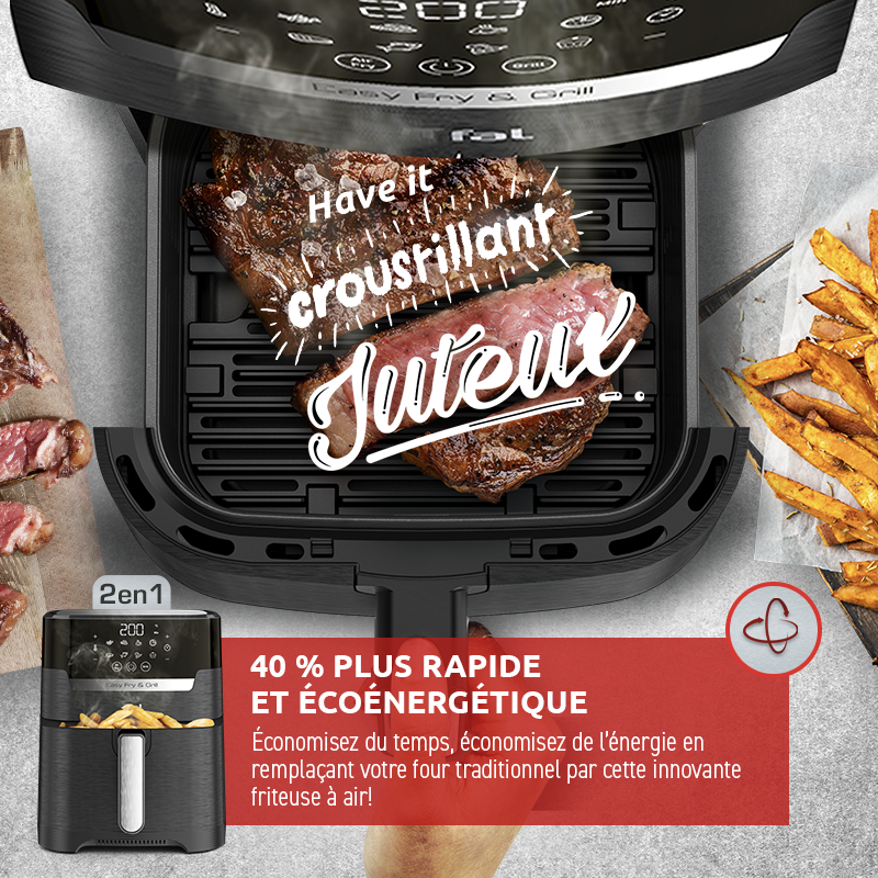 Friteuse à Air Easy Fry & Gril Precision 2-en-1 avec Technologie Extra Crispy (4.2L)    - T-fal - Air fryer -  - La Guilde Culinaire