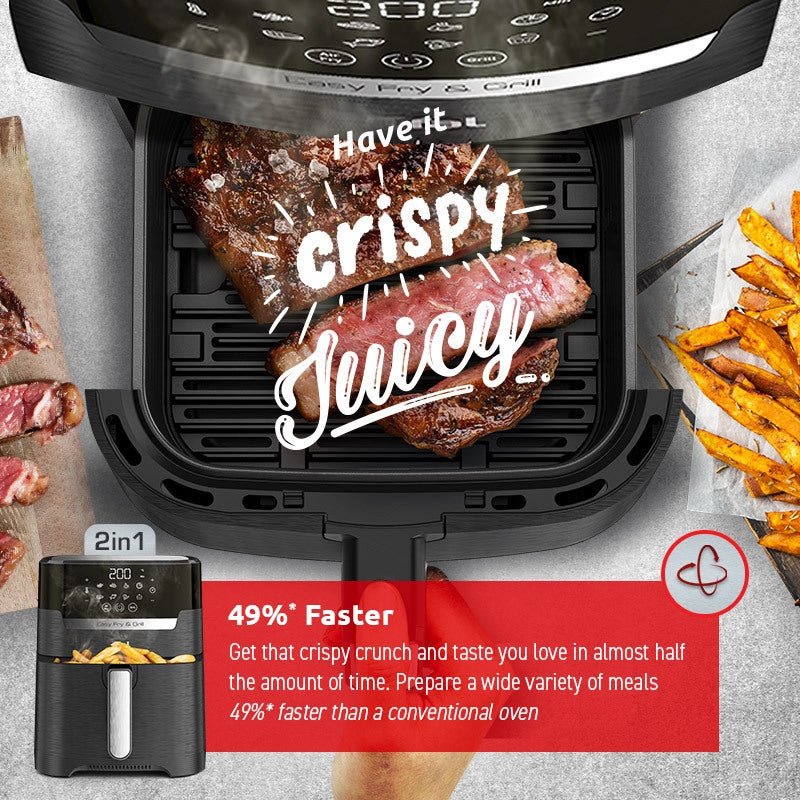 Friteuse à Air Easy Fry & Gril Precision 2-en-1 avec Technologie Extra Crispy (4.2L)    - T-fal - Air fryer -  - La Guilde Culinaire