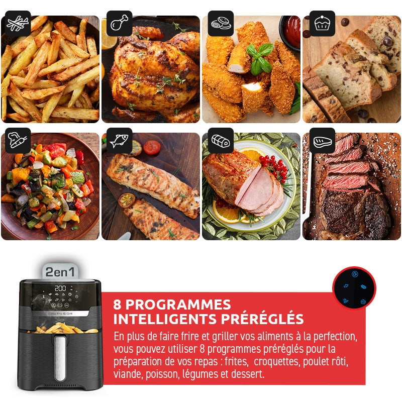 Friteuse à Air Easy Fry & Gril Precision 2-en-1 avec Technologie Extra Crispy (4.2L)    - T-fal - Air fryer -  - La Guilde Culinaire