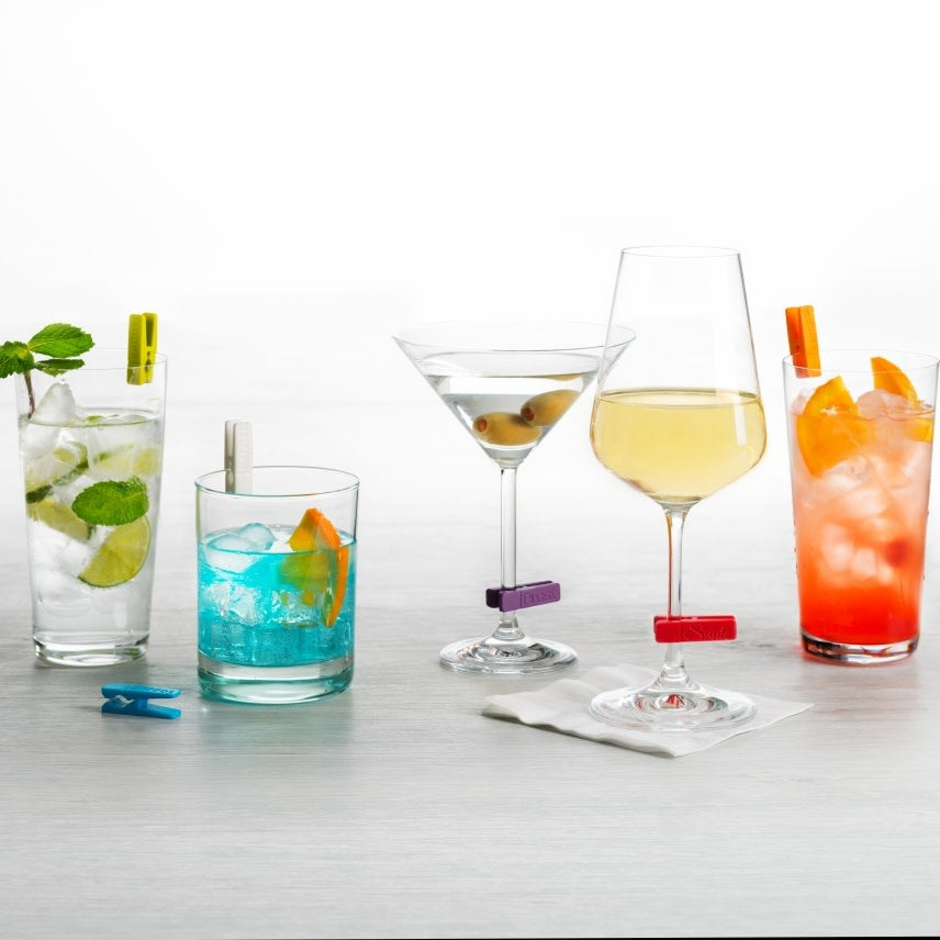 Ensemble de 6 marques-verres    - Trudeau - Marqueur pour verre -  - La Guilde Culinaire