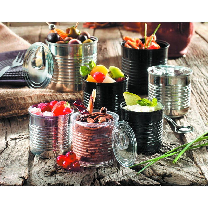 Boite de conserve 220 ml Argenté - paquet 20    - Solia - Service de table jetable -  - La Guilde Culinaire